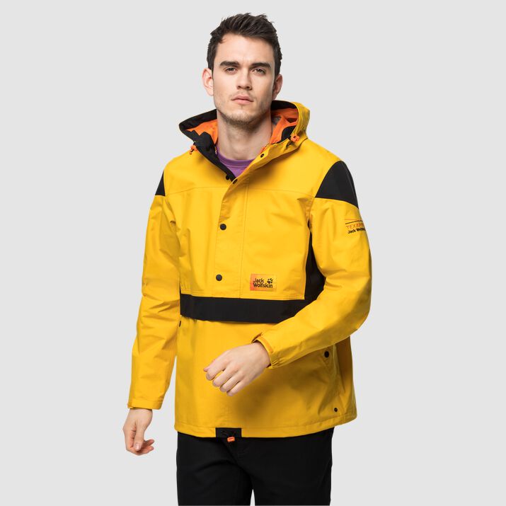 Jack Wolfskin Mens Blizzard+waterline 2.0 Hardshell Jacket Yellow 198347YWK